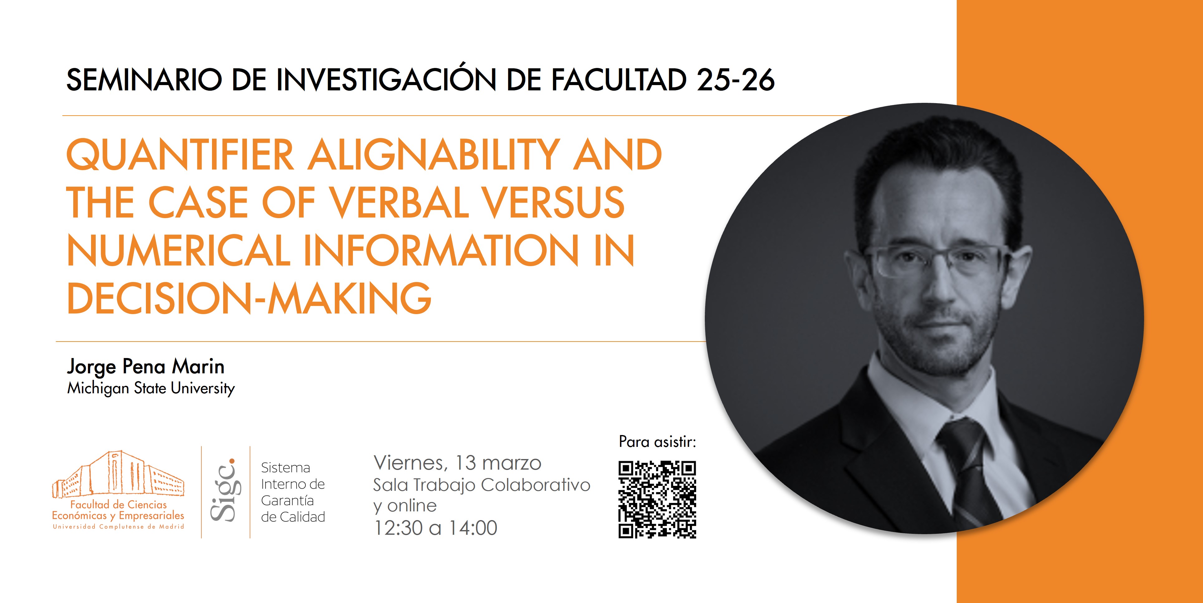 Seminario de Investigación de Facultad, 13 mar